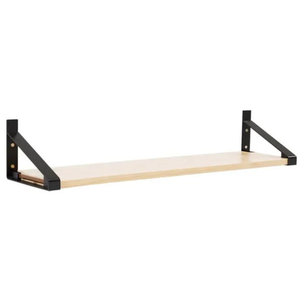 Lundia Classic vägghylla, 120 x 30 cm, svart - natur