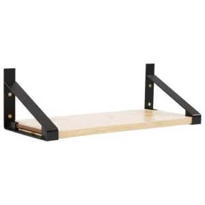 Lundia Classic vägghylla, 40 x 30 cm, svart - natur
