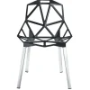 Magis Chair One, antracit, ben i polerad aluminium