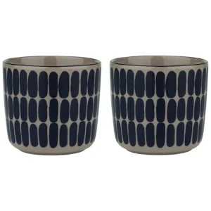 Marimekko Oiva - Alku kaffekopp utan öra, 2 st, terra - mörkblå