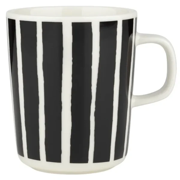 Marimekko Oiva - Piccolo mugg, 2,5 dl, vit - svart