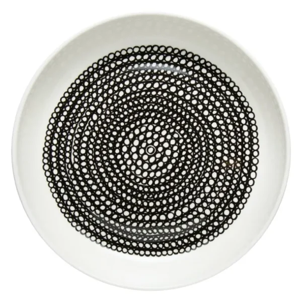 Marimekko Oiva - Räsymatto tallrik, 20,5 cm, vit - svart