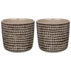 Marimekko Oiva - Räsymatto kopp utan handtag, 2 dl, 2-pack, terra - svart