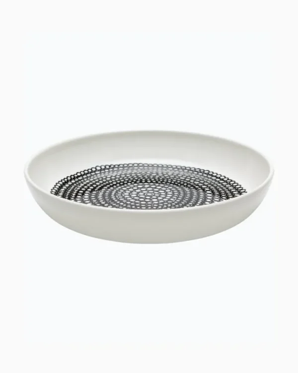 Marimekko Oiva - Räsymatto tallrik, 20,5 cm, vit - svart