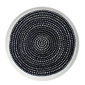 Marimekko Oiva - Siirtolapuutarha tallrik 20 cm, vit - svart