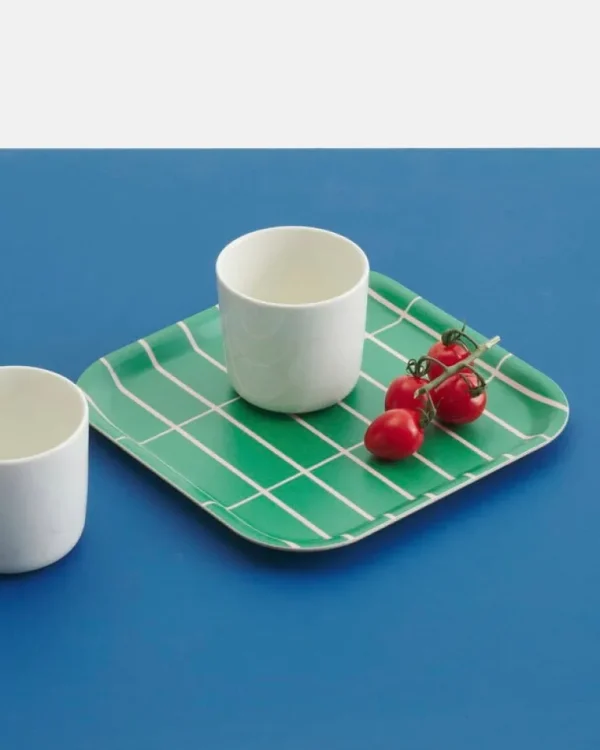 Marimekko Oiva - Unikko kaffekopp utan handtag, 2-pack, naturvit - vit