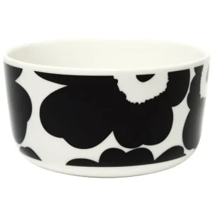 Marimekko Oiva - Unikko skål, 5 dl, vit - svart