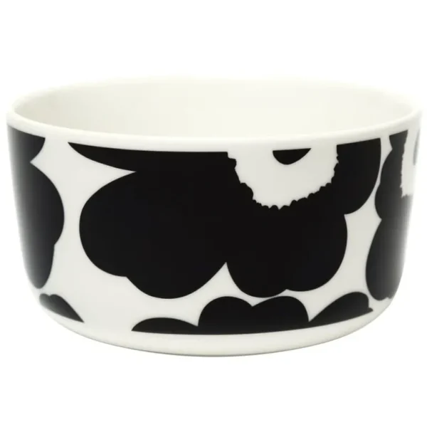 Marimekko Oiva - Unikko skål, 5 dl, vit - svart