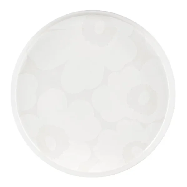 Marimekko Oiva - Unikko tallrik, 20 cm, naturvit - vit