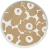 Marimekko Oiva - Unikko tallrik, 25 cm, vit - beige