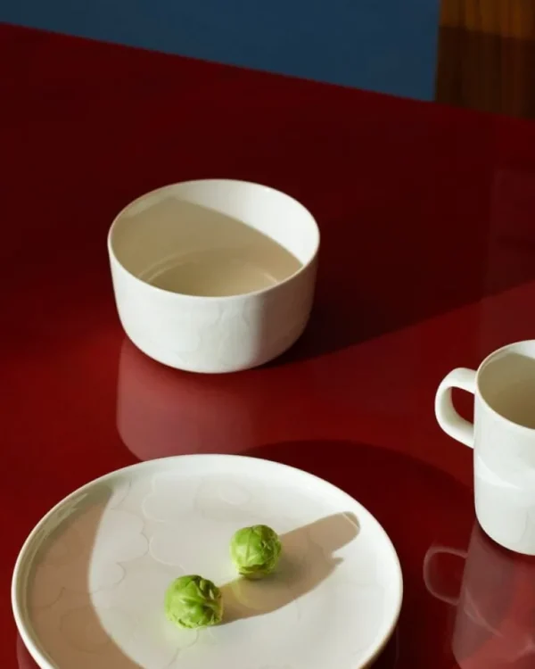 Marimekko Oiva - Unikko tallrik, 20 cm, naturvit - vit