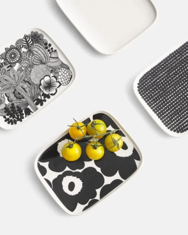 Marimekko Oiva tallrik 15 x 12 cm, vit