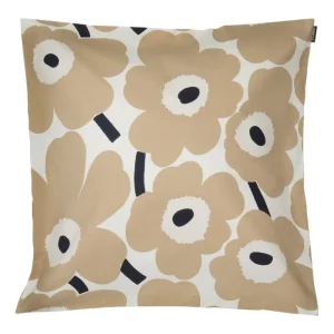 Marimekko Pieni Unikko kuddfodral, 50 x 50 cm, naturvit - beige - mörkblå