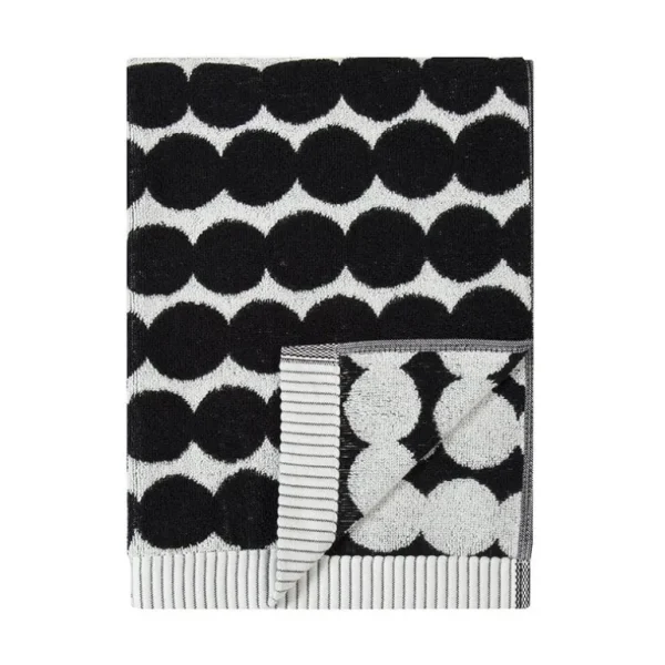 Marimekko Räsymatto handduk, svart - vit