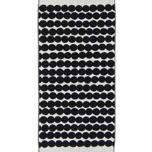 Marimekko Räsymatto handduk, svart - vit