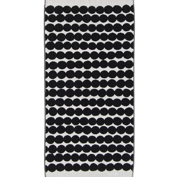 Marimekko Räsymatto handduk, svart - vit