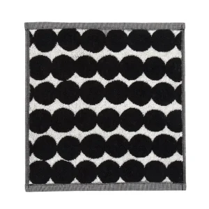 Marimekko Räsymatto minihandduk, svart - vit
