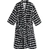 Marimekko Räsymatto morgonrock, svart - vit