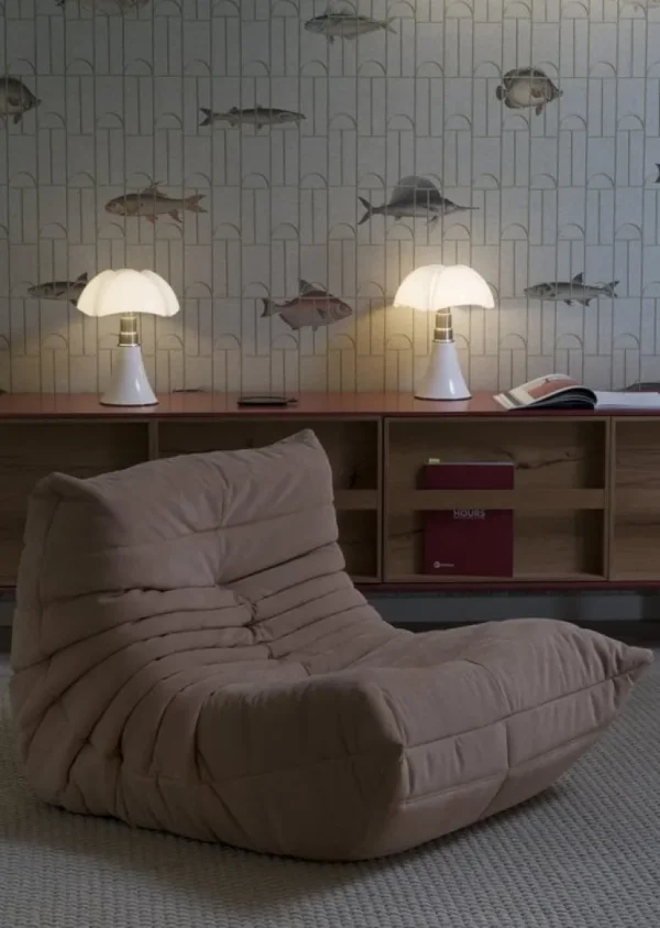 Martinelli Luce Minipipistrello bordslampa, sladdlös, vit
