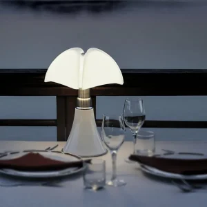 Martinelli Luce Minipipistrello bordslampa, sladdlös, vit