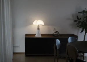 Martinelli Luce Pipistrello Medium bordslampa, dimbar, vit