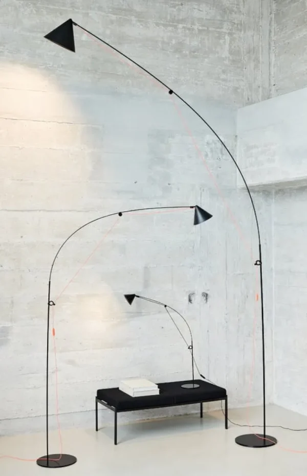 Midgard AYNO L golvlampa, 2700 K, svart - orange
