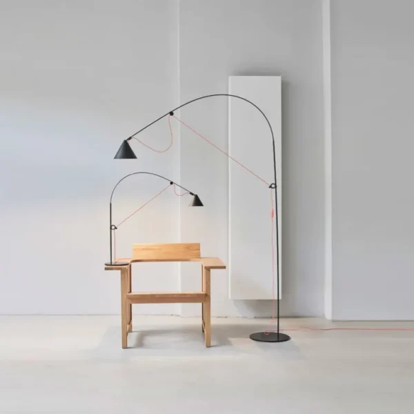 Midgard AYNO L golvlampa, 2700 K, svart - orange