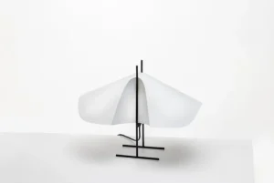 Motarasu Cho bordslampa, vit - svart
