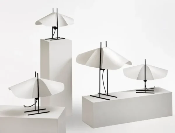 Motarasu Cho bordslampa, vit - svart