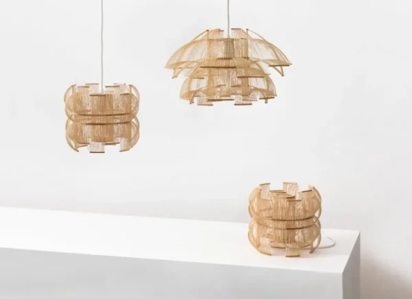 Motarasu Hokore pendellampa, bambu