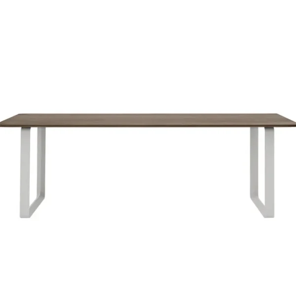 Muuto 70/70 bord, 225 x 90 cm, massiv rökt ek - grå