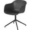 Muuto Fiber fåtölj, snurrfunktion, svart