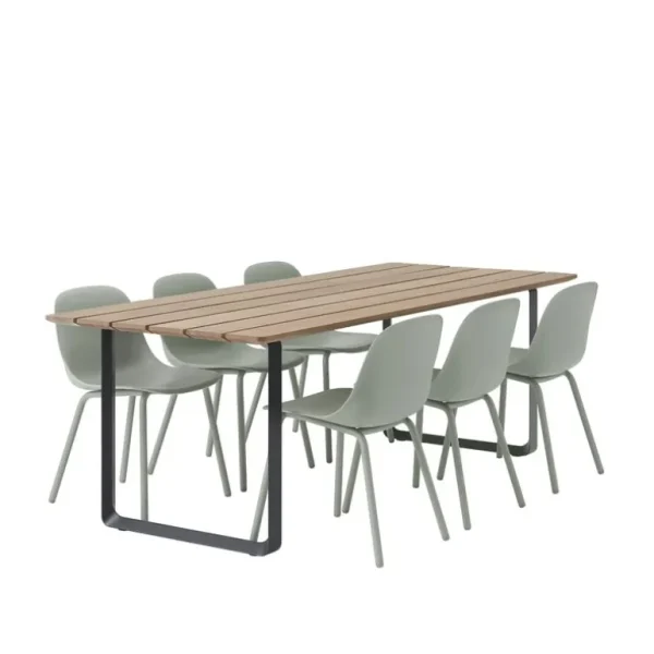Muuto Fiber Outdoor stol, mattgrön