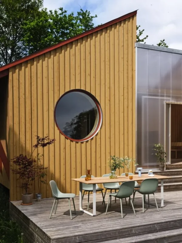 Muuto Fiber Outdoor stol, mattgrön