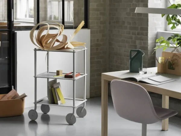 Muuto Flow rullvagn, 3-lager, grå