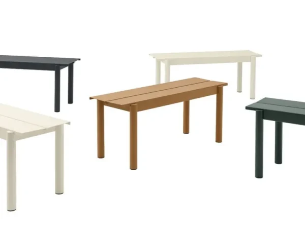 Muuto Linear Steel bänk 170 cm, svart