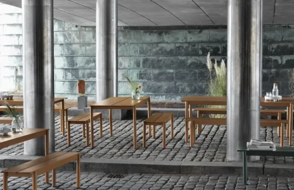 Muuto Linear Steel bänk 170 cm, burnt orange