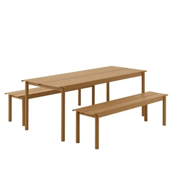 Muuto Linear Steel bord 200 x 75 cm, burnt orange