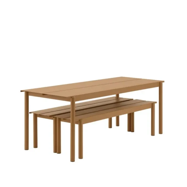 Muuto Linear Steel bord 200 x 75 cm, burnt orange