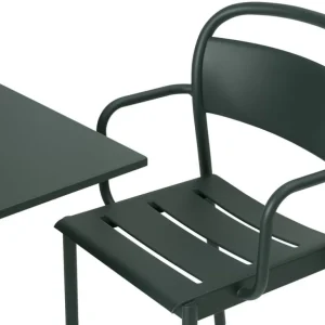 Muuto Linear Steel karmstol, mörkgrön