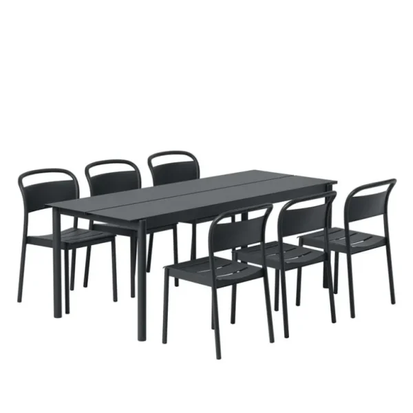 Muuto Linear Steel stol, svart