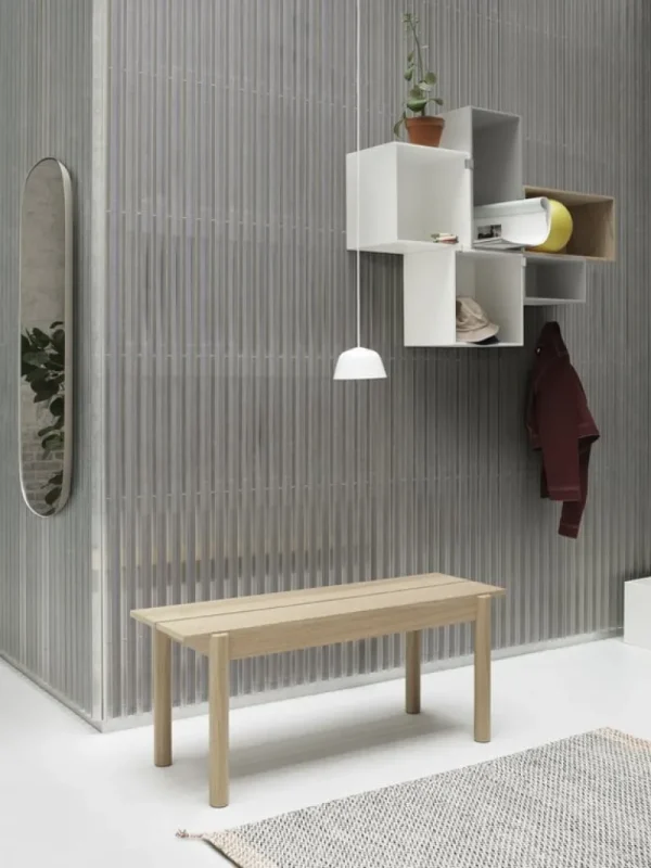 Muuto Stacked hyllmodul med bakstycke, medium, vit