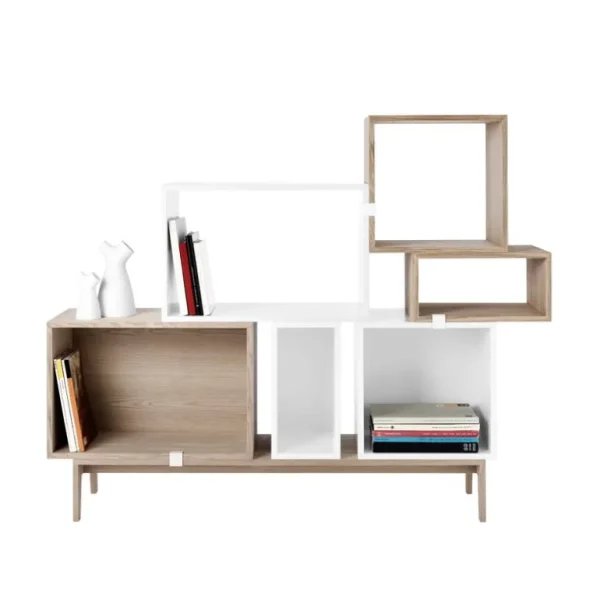 Muuto Stacked hyllmodul med bakstycke, stor, ek