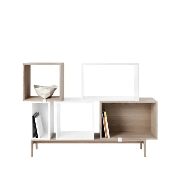 Muuto Stacked hyllmodul med bakstycke, stor, ek