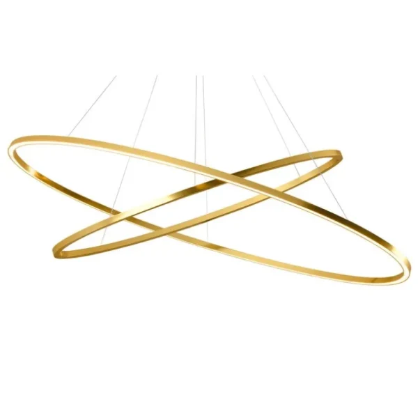 Nemo Lighting Ellisse Double pendellampa, nedåtriktat ljus 2700K, guld