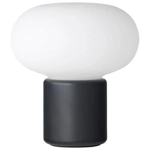 New Works Karl-Johan bärbar bordslampa, kallt svart