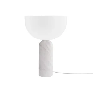 New Works Kizu bordslampa, liten, vit marmor
