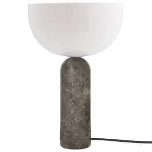 New Works Kizu bordslampa, stor, Gris du Marais-marmor