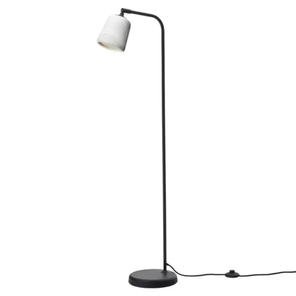 New Works Material golvlampa, vit marmor
