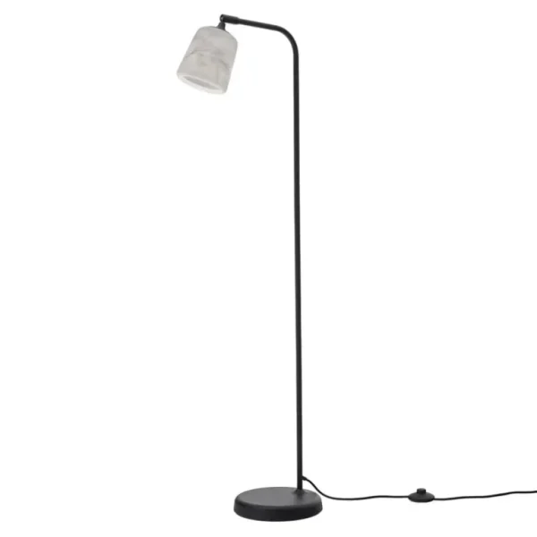 New Works Material golvlampa, The Black Sheep Edition, vit marmor